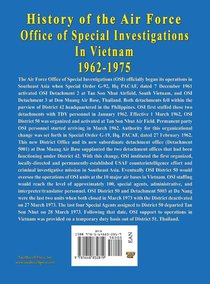 History of the United States Air Force Office of Special Investigations in Vietnam 1962 - 1975 achterzijde