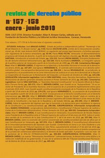 REVISTA DE DERECHO PUBLICO (Venezuela), No. 157-158, enero-junio 2019 achterzijde