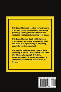Essay Planner achterzijde