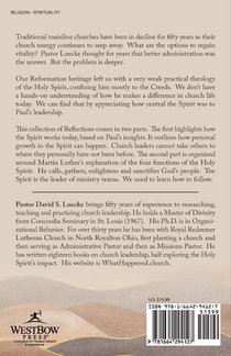 Let the Spirit Shape Your Ministries achterzijde