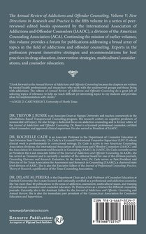 Annual Review of Addictions and Offender Counseling, Volume V achterzijde