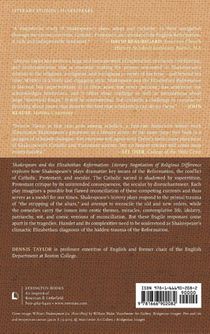 Shakespeare and the Elizabethan Reformation achterzijde