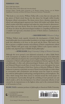 On the Ethical Philosophy of Edith Stein achterzijde