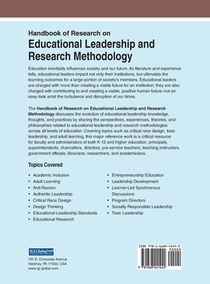 Handbook of Research on Educational Leadership and Research Methodology achterzijde