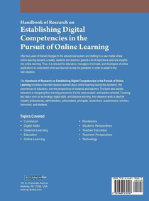 Handbook of Research on Establishing Digital Competencies in the Pursuit of Online Learning achterzijde