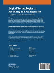 Digital Technologies in Modeling and Management: Insights in Education and Industry achterzijde