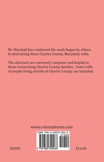 Charles County, Maryland, Wills 1818-1825 achterzijde