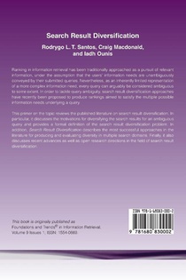 Search Result Diversification achterzijde