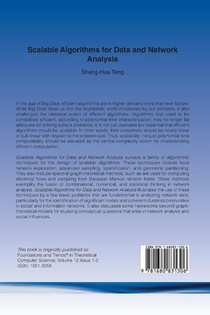 Scalable Algorithms for Data and Network Analysis achterzijde