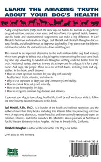Dr. Earl Mindell's Nutrition and Health for Dogs achterzijde