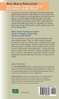 User's Guide to Propolis, Royal Jelly, Honey, and Bee Pollen achterzijde