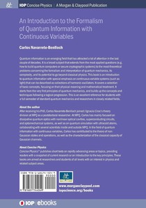 An Introduction to the Formalism of Quantum Information with Continuous Variables achterzijde
