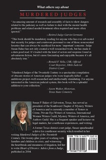 Murdered Judges of the Twentieth Century achterzijde