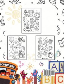 A-Z coloring book for Kids | For Ages 2+ achterzijde