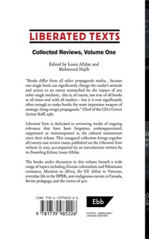 Liberated Texts, Collected Reviews achterzijde