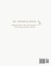Inspire My Homeschool Planner 2025 achterzijde