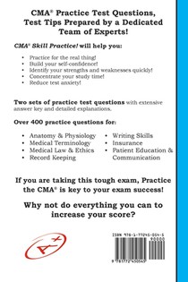 CMA Skill Practice! Practice Test Questions for the Certified Medical Assistant Test achterzijde