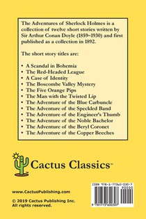 The Adventures of Sherlock Holmes (Cactus Classics Large Print) achterzijde