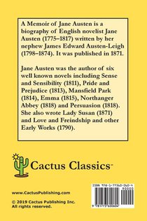 A Memoir of Jane Austen (Cactus Classics Large Print) achterzijde