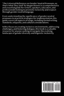 The Universal Reference on Gender Neutral Pronouns or That's What They Said achterzijde