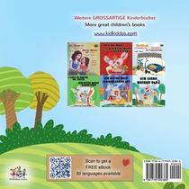 I Love Summer (German English Bilingual Children's Book) achterzijde