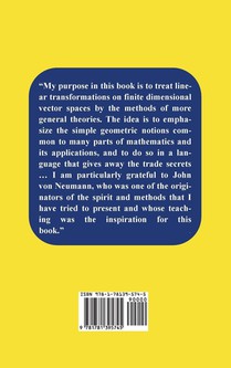Finite-Dimensional Vector Spaces achterzijde