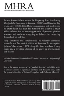 Arthur Symons, 'Spiritual Adventures' achterzijde