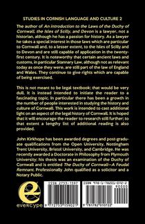 An Introduction to the Laws of the Duchy of Cornwall, the Isles of Scilly, and Devon achterzijde
