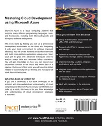 Mastering Cloud Development using Microsoft Azure achterzijde