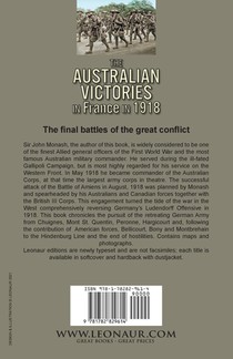 The Australian Victories in France in 1918 achterzijde