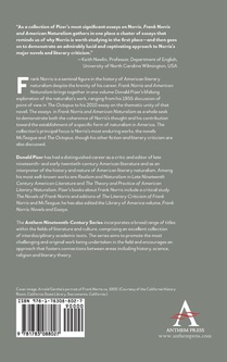 Frank Norris and American Naturalism achterzijde