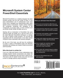 Microsoft System Center PowerShell Essentials achterzijde