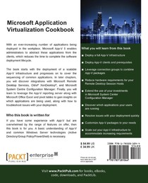 Microsoft Application Virtualization Cookbook achterzijde