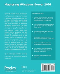 Mastering Windows Server 2016 achterzijde