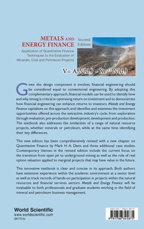 Metals And Energy Finance: Application Of Quantitative Finance Techniques To The Evaluation Of Minerals, Coal And Petroleum Projects achterzijde