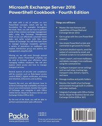 Microsoft Exchange Server 2016 PowerShell Cookbook - Fourth Edition achterzijde