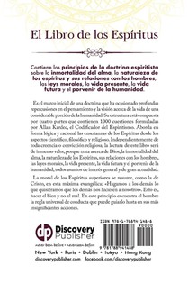 El Libro de los Espiritus achterzijde