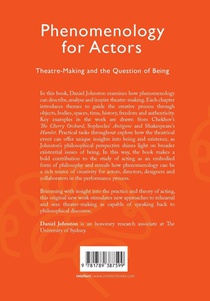 Phenomenology for Actors achterzijde