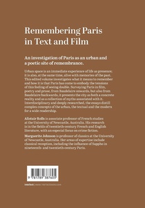 Remembering Paris in Text and Film achterzijde