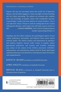 Psychology and Pop Culture achterzijde