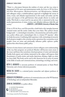 Crime in TV, the News, and Film achterzijde