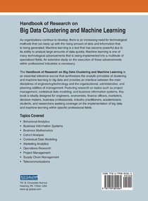 Handbook of Research on Big Data Clustering and Machine Learning achterzijde