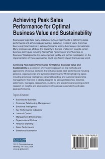 Achieving Peak Sales Performance for Optimal Business Value and Sustainability achterzijde