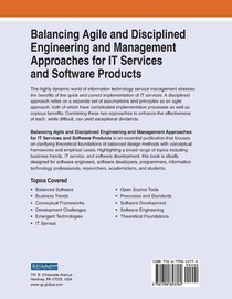 Balancing Agile and Disciplined Engineering and Management Approaches for IT Services and Software Products achterzijde