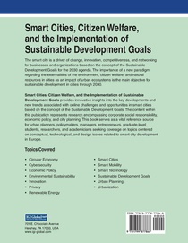Smart Cities, Citizen Welfare, and the Implementation of Sustainable Development Goals achterzijde