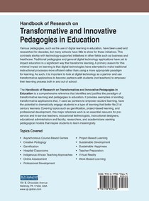 Handbook of Research on Transformative and Innovative Pedagogies in Education achterzijde