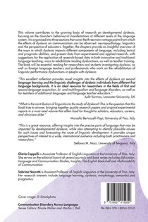 A Linguistic Approach to the Study of Dyslexia achterzijde