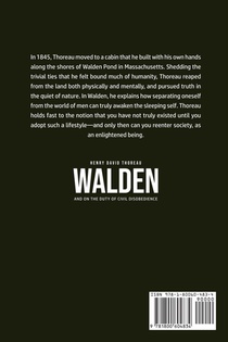 Walden, and On the Duty of Civil Disobedience achterzijde