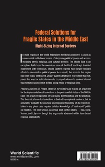 Federal Solutions For Fragile States In The Middle East: Right-sizing Internal Borders achterzijde