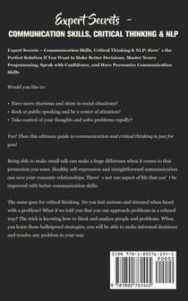 Expert Secrets - Communication Skills, Critical Thinking & NLP achterzijde